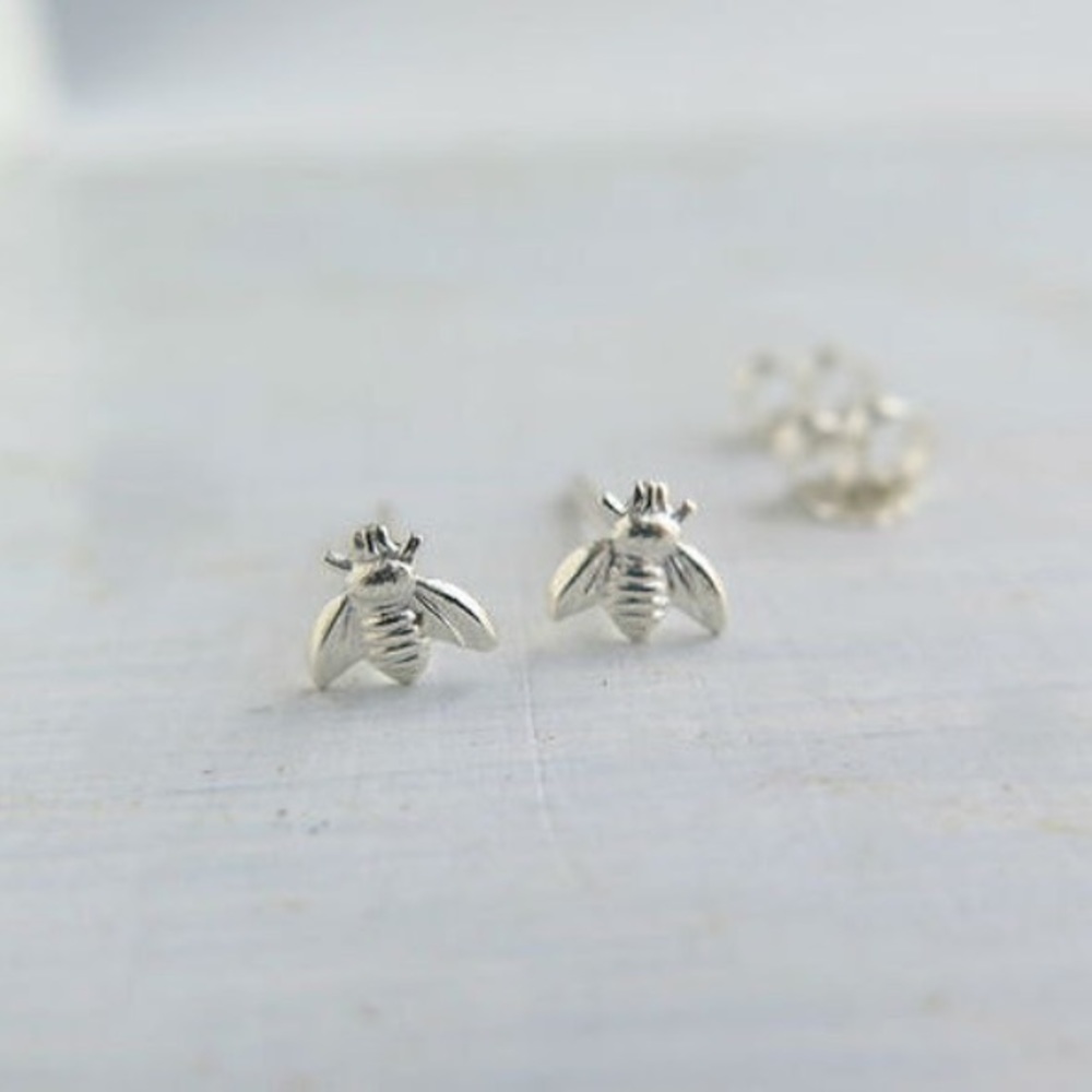 “The Bee’s Knees” Mini Stud Minimalist Earrings - Picture 10 of 11